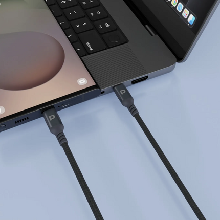Powereology 100W USB-C to USB-C V3.1 5G Metal Plug Nylon Braided Cable - Powereology 100W USB-C to USB-C V3