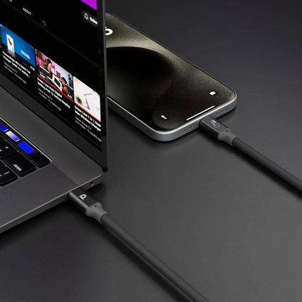 Powereology 240W USB4 Thunderbolt 40G Aluminium Shell Nylon Braided Cable