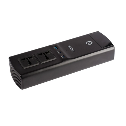 Powerology 500W Universal Multi-Port Car Inverter With Dual USB-C Output