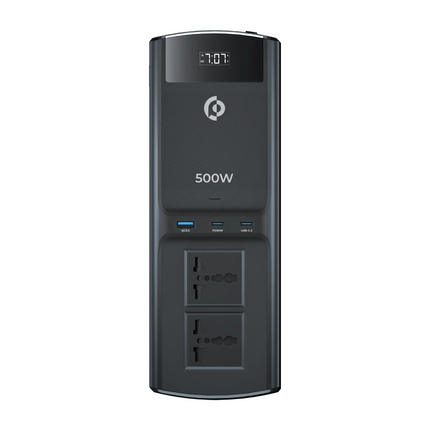 Powerology 500W Universal Multi-Port Car Inverter With Dual USB-C Output - Charge your smartphone quickly in travel with Powerology 500W Universal Multi-Port Car Inverter