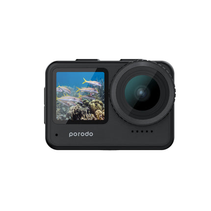 Porodo Lifestyle Fully Waterproof UHD Action Camera Dual Display With Video Stabilisation