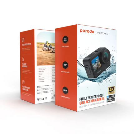 Porodo Lifestyle Fully Waterproof UHD Action Camera is designed for capturing eyes catching photos and videos in any environment. With a waterproof ca