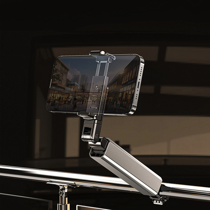 For the ultimate comfort and steadiness of your mobile phone, whether while in use or not, the Porodo Aluminum Alloy Phone Mount is introduced. This f