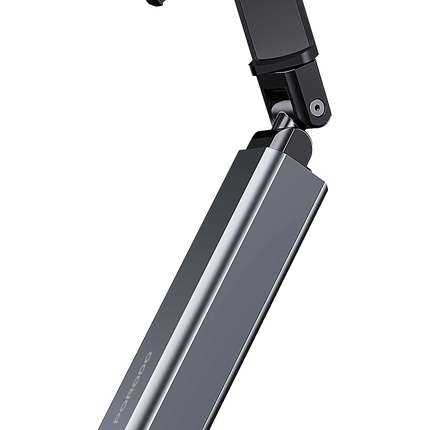 For the ultimate comfort and steadiness of your mobile phone, whether while in use or not, the Porodo Aluminum Alloy Phone Mount is introduced. This f