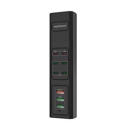 The Porodo 85W Multi-Port USB Charging Hub is an efficient, powerful charger that was made for all needs regarding devices. Equipped with a 3-pin UK p