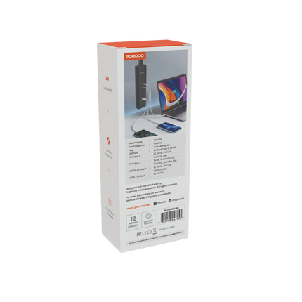 The Porodo 85W Multi-Port USB Charging Hub is an efficient, powerful charger that was made for all needs regarding devices. Equipped with a 3-pin UK p