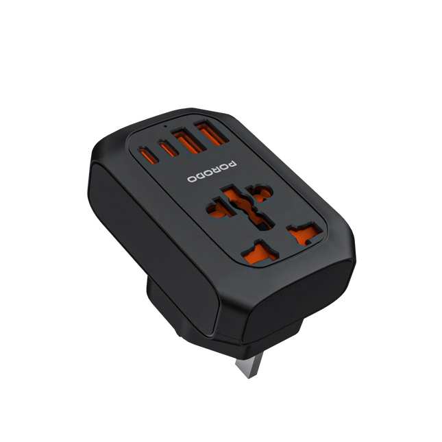 The Porodo Universal AC Adapter is a versatile and efficient charging solution that can serve almost all the devices of modern multi-device users. It 