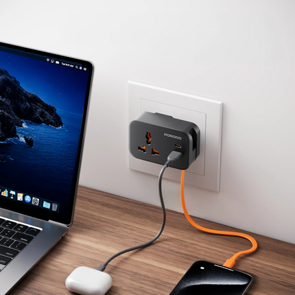 The Porodo Universal Wall Socket provide a reliable and convenient solution for every power need. With a rated voltage of 250V and an absolute maximum