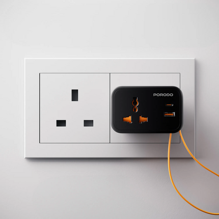 The Porodo Universal Wall Socket provide a reliable and convenient solution for every power need. With a rated voltage of 250V and an absolute maximum