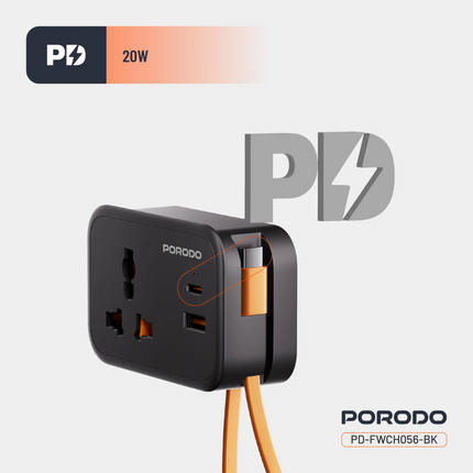 The Porodo Universal Wall Socket provide a reliable and convenient solution for every power need. With a rated voltage of 250V and an absolute maximum