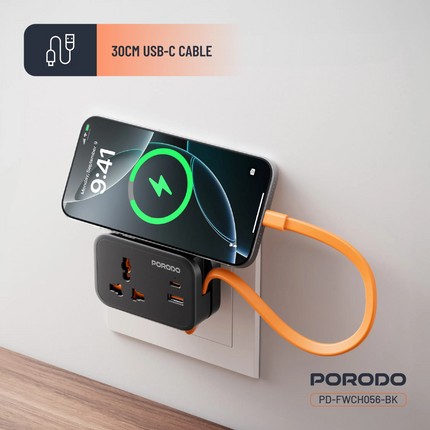 The Porodo Universal Wall Socket provide a reliable and convenient solution for every power need. With a rated voltage of 250V and an absolute maximum
