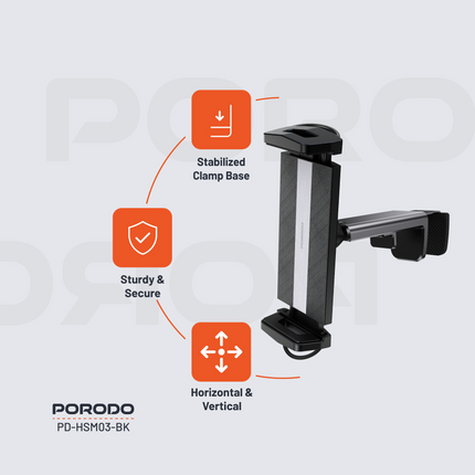 The Porodo HS03 Universal Adjustable Table &amp; Phone Mount provides hands-free convenience through its perfect and durable design that was meant to 