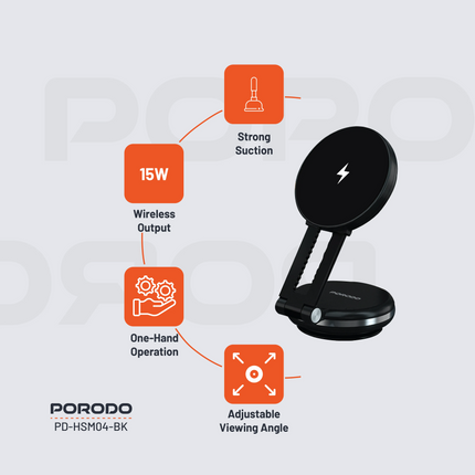 The powerful and very convenient accessory Porodo Vacseal MagSafe Charging Mount is a proficient tool for easy charging and firm hold-on with a batter