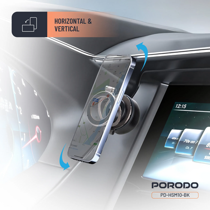 The Porodo Vacuseal MagSafe Magnetic Mount is a versatile and powerful phone holder designed for secure mounting and hands-free convenience. This devi