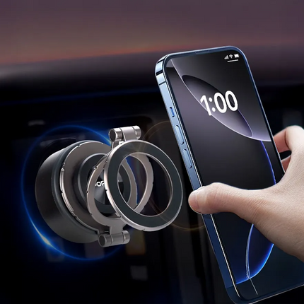The Porodo Vacuseal MagSafe Magnetic Mount is a versatile and powerful phone holder designed for secure mounting and hands-free convenience. This devi