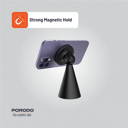 Porodo MagSafe Magnetic Desk Mount boasts convenience and stability in its design. It is made of strong plastic and powerful N52 magnets, resisting th