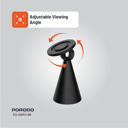 Porodo MagSafe Magnetic Desk Mount boasts convenience and stability in its design. It is made of strong plastic and powerful N52 magnets, resisting th