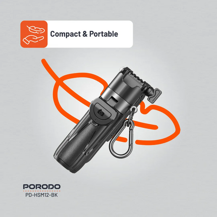 Capture every moment with the Porodo Foldable Selfie Stick, an extremely versatile and durable tool for every photography-loving enthusiast. Made with