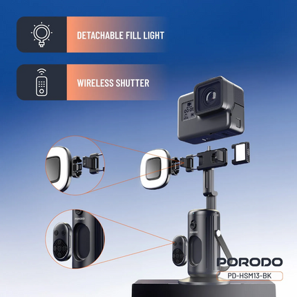 With the Porodo Face Tracking Smart Mount, all your content-creation endeavors can be simple and hands-free. The 1800mAh battery keeps you tracking fa