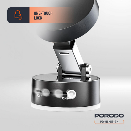 Porodo Multi-Surface MagSafe Mount in black is a unique and secure solution for any mobile device mount. Constructed with ABS + PC materials, the moun