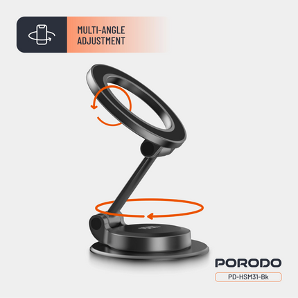 Porodo Maglock MagSafe Phone Mount is a great, universal phone mount with easy access to your screen and a tight grip on your phone. The mount is made