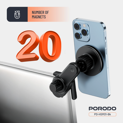 Porodo Maglock MagSafe Phone Mount is a great, universal phone mount with easy access to your screen and a tight grip on your phone. The mount is made