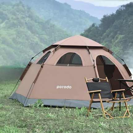 With the Porodo Lifestyle Automatic Camping Tent, enjoy hassle-free outdoor experiences. This tent is expertly built for those who love comfort, and i