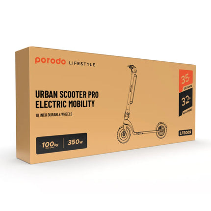 Porodo Long Range (up to 35 Km) Urban Scooter Pro with maximum speed up to 32 Km/h