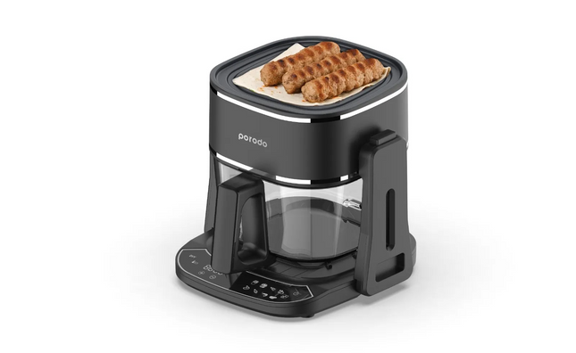 Transform your cooking with the Porodo Lifestyle Dual Design Air Fryer &amp; Grill, versatile and great for compacting the best functions of both an a