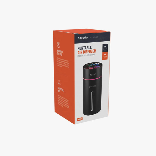 Porodo Lifestyle Scented Car Cool Mini Humidifier – Black