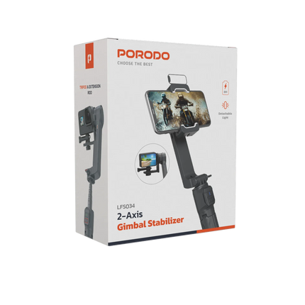The Porodo 2-Axis Gimbal Stabilizer is crafted to make your videography experience rise to a whole new level and capture incredible footage of profess
