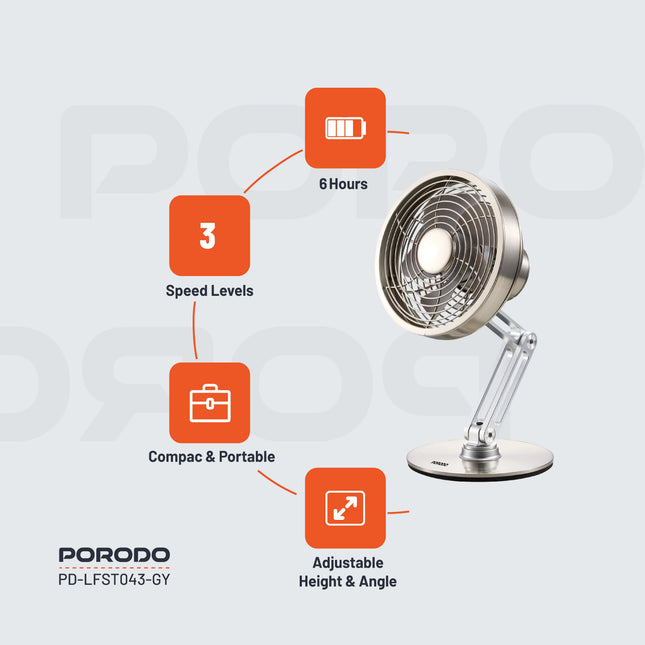 Porodo Lifestyle Metal Desk Fan