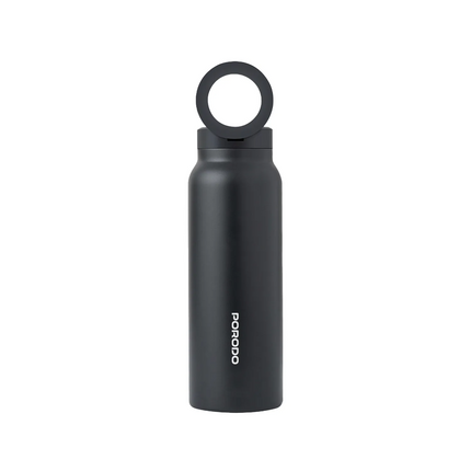 The Porodo Lifestyle Magnetic Mount Water Bottle perfectly balances functionality and style with its 700 mL capacity and BPA-free, double-wall insulat