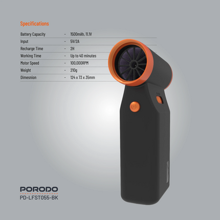 It is introducing the Porodo Lifestyle Turbo Jet Air Blower, which cleans dust effectively with compact and powerful solutions. It runs on a robust 15