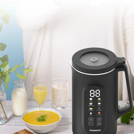 The Porodo Lifestyle Nut Milk Maker is your one-stop for fresh, healthy drinks and meals. The working voltage of the machine is rated at 220-240V, wit