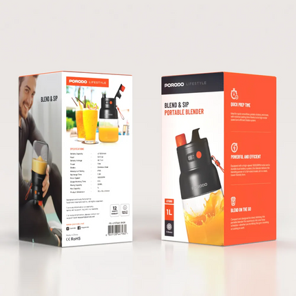 The Porodo Lifestyle Blend &amp; Sip Portable Blender goes with the flow of a healthy lifestyle and is a perfect companion for active living. At 18,00