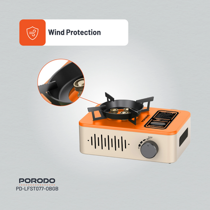 The Porodo Lifestyle Portable Outdoor Stove is a great companion for outdoor activities and sports because of its convenient, high-performance, and du