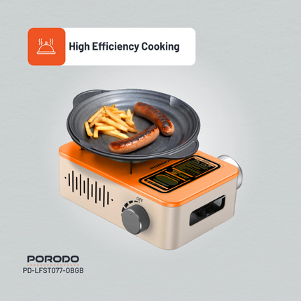 The Porodo Lifestyle Portable Outdoor Stove is a great companion for outdoor activities and sports because of its convenient, high-performance, and du