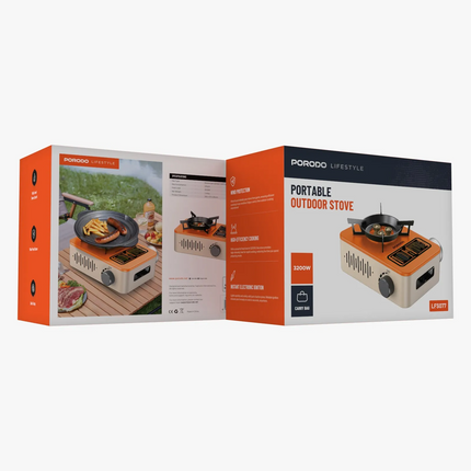 The Porodo Lifestyle Portable Outdoor Stove is a great companion for outdoor activities and sports because of its convenient, high-performance, and du
