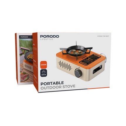 The Porodo Lifestyle Portable Outdoor Stove is a great companion for outdoor activities and sports because of its convenient, high-performance, and du