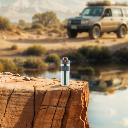 Introducing Porodo Lifestyle Water Bottle with 2-Stage Filtration, a true travel companion for hydration. This water bottle is designed with a whoppin