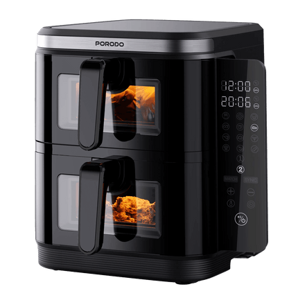 Porodo Lifestyle Double Stack Air Fryer with 12 Presets - Clix