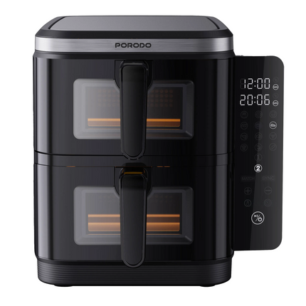 The Porodo Lifestyle double-stack air fryer with 12 pre-set cooking options is an incredible multipurpose all-in-one gadget that will cater to your be