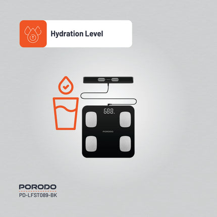 Porodo Lifestyle Precise Analysis Smart Scale - The Porodo Lifestyle Precise Analysis Smart Scale-Black is designed to give accurate body composition information