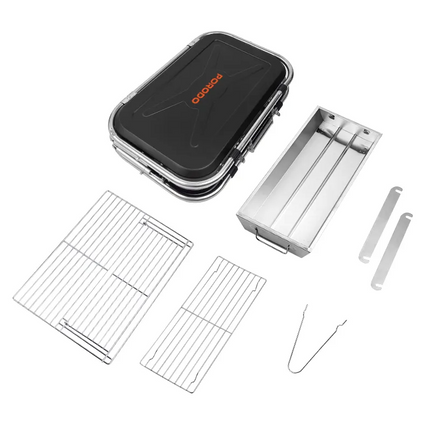 The Porodo Lifestyle Portable Folding BBQ Grill is absolutely the best companion for any outdoor cooking enthusiast. Constructed with iron, chromed st