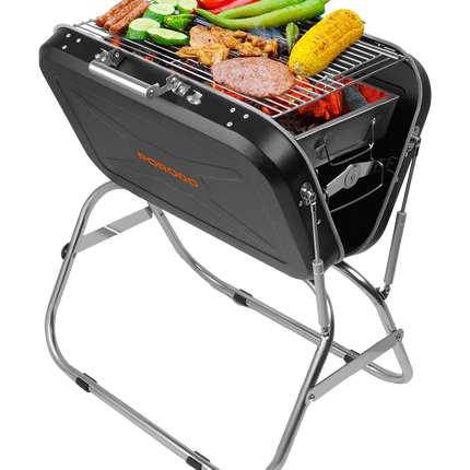 The Porodo Lifestyle Portable Folding BBQ Grill is absolutely the best companion for any outdoor cooking enthusiast. Constructed with iron, chromed st
