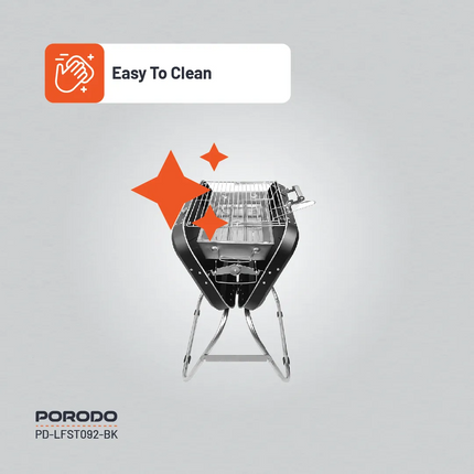 The Porodo Lifestyle Portable Folding BBQ Grill is absolutely the best companion for any outdoor cooking enthusiast. Constructed with iron, chromed st