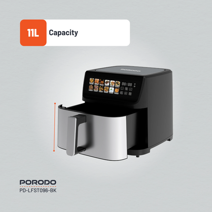 With the introduction of the Porodo Lifestyle Air Fryer with Large Capacity, you can Cook Healthy without Oil. It has dual heating technology that hel