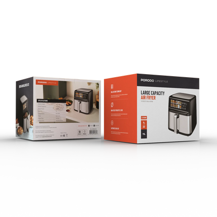 With the introduction of the Porodo Lifestyle Air Fryer with Large Capacity, you can Cook Healthy without Oil. It has dual heating technology that hel