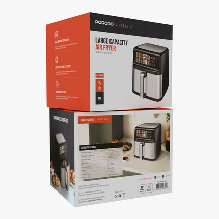 With the introduction of the Porodo Lifestyle Air Fryer with Large Capacity, you can Cook Healthy without Oil. It has dual heating technology that hel